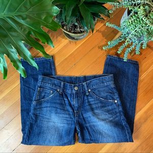 Uniqlo Cropped Dark Wash Jeans